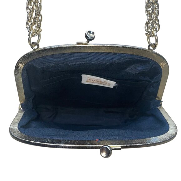 Walborg Women’s Multicolor Floral Needlepoint With Chain Strap Evening Bag - Picture 6 of 8